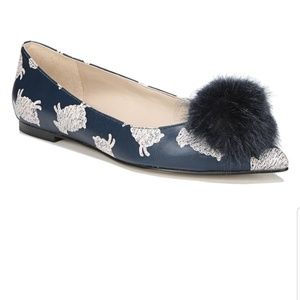 SAM EDELMAN RADDIE POM FLATS.